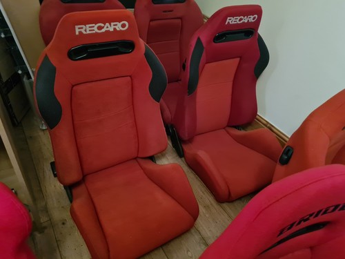 Pair red recaro bucket - pair,